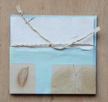 Indipaper - bamboo sheets with envelopes in folder kandan/ li blue (bamboo sheets with envelopes in folder kandan/ li blue)